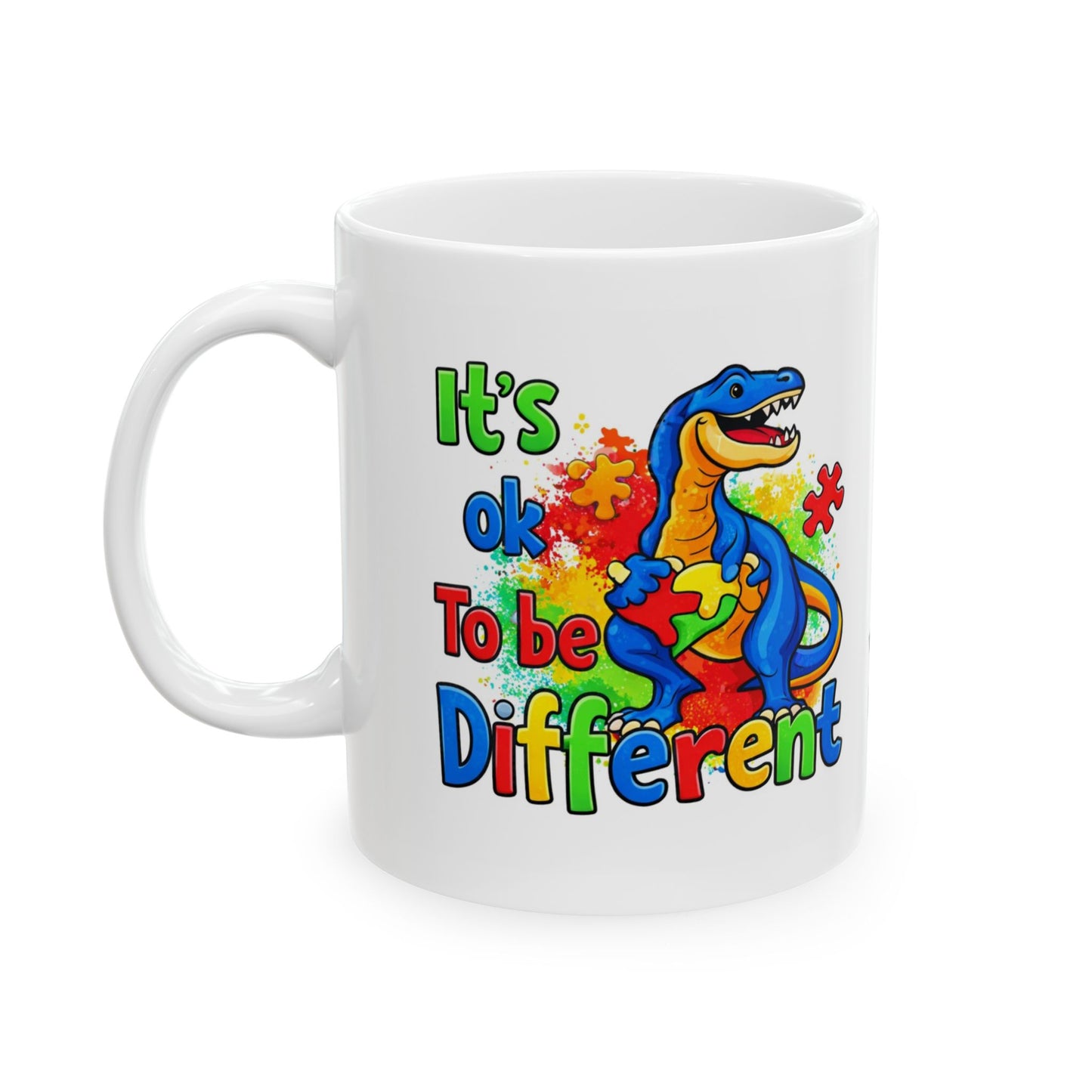 "It's OK to Be Different" Dinosaur Mug