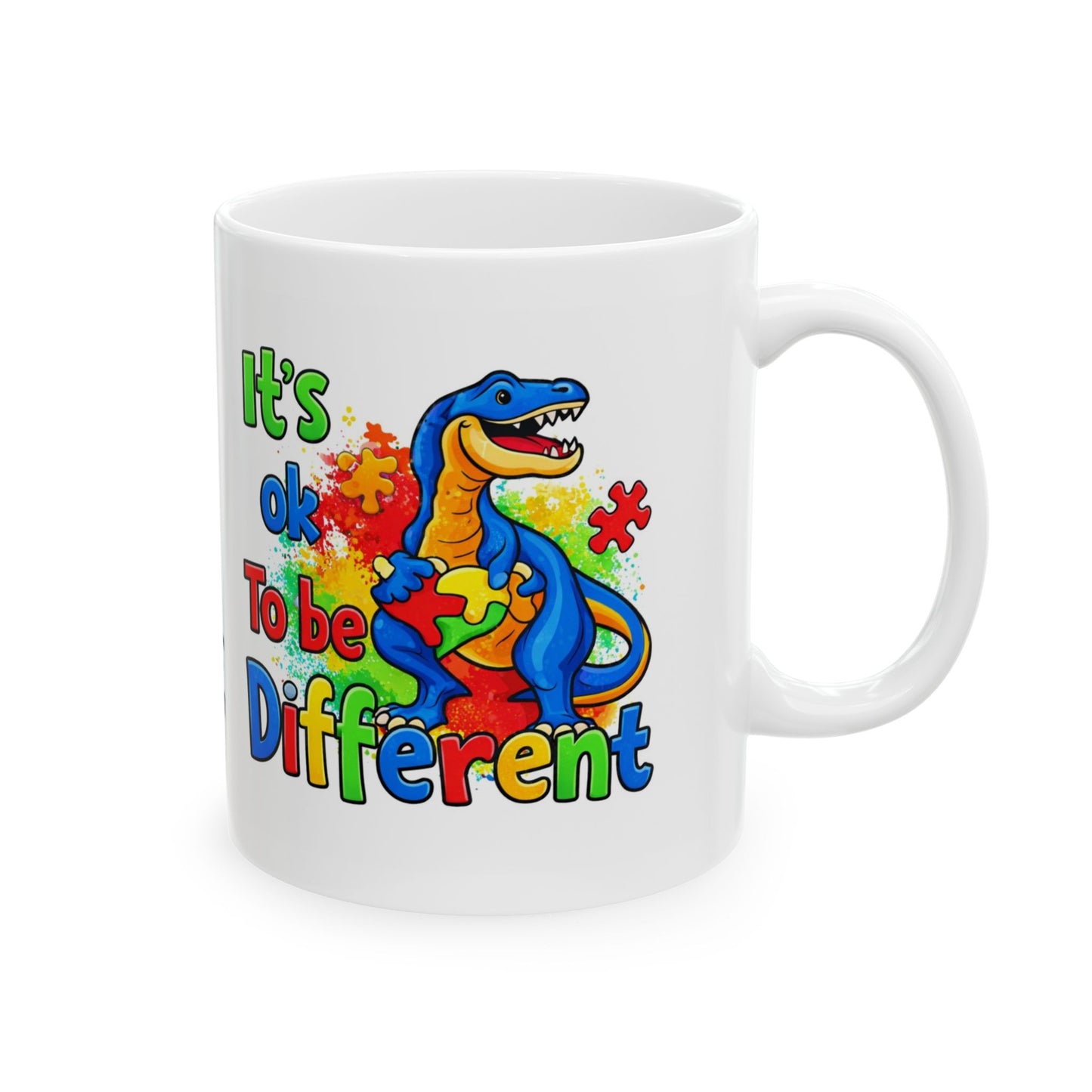 "It's OK to Be Different" Dinosaur Mug