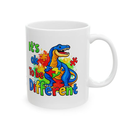 "It's OK to Be Different" Dinosaur Mug