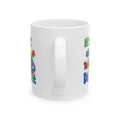 "It's OK to Be Different" Dinosaur Mug
