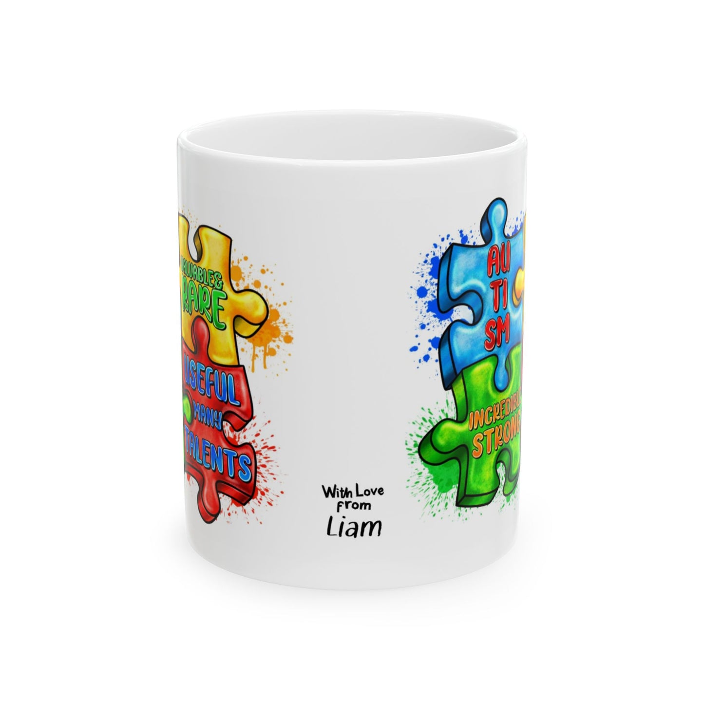 "I'm Strong" Colorful Puzzle Strength Mug