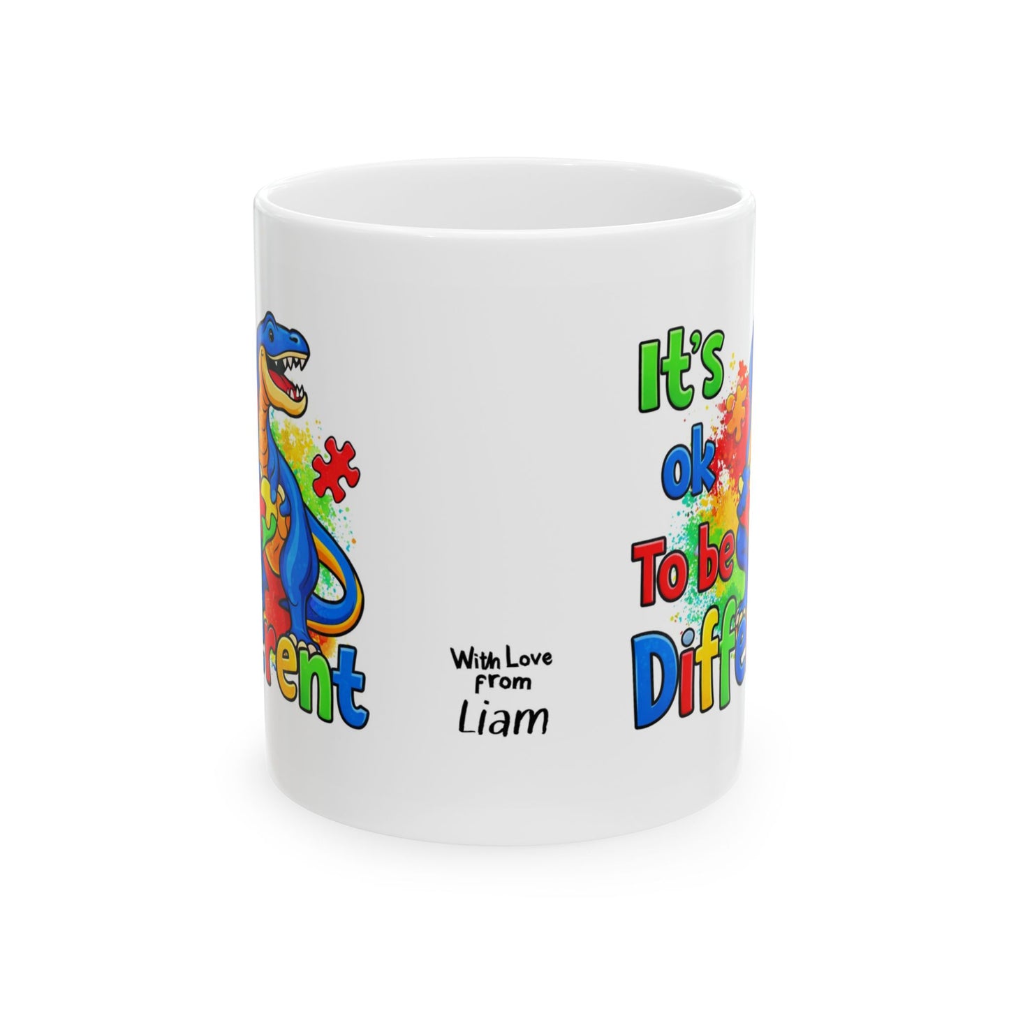 "It's OK to Be Different" Dinosaur Mug