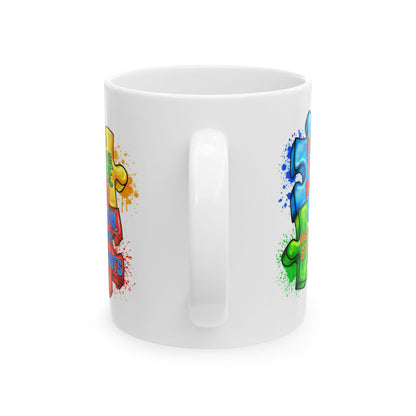 "I'm Strong" Colorful Puzzle Strength Mug